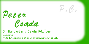 peter csada business card